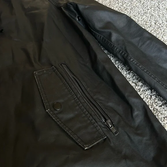 Madewell Women’s Black Leather Coat Jacket🌟